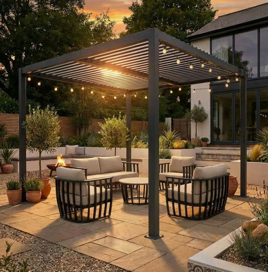Riva LED 4x3 Pergola without blinds