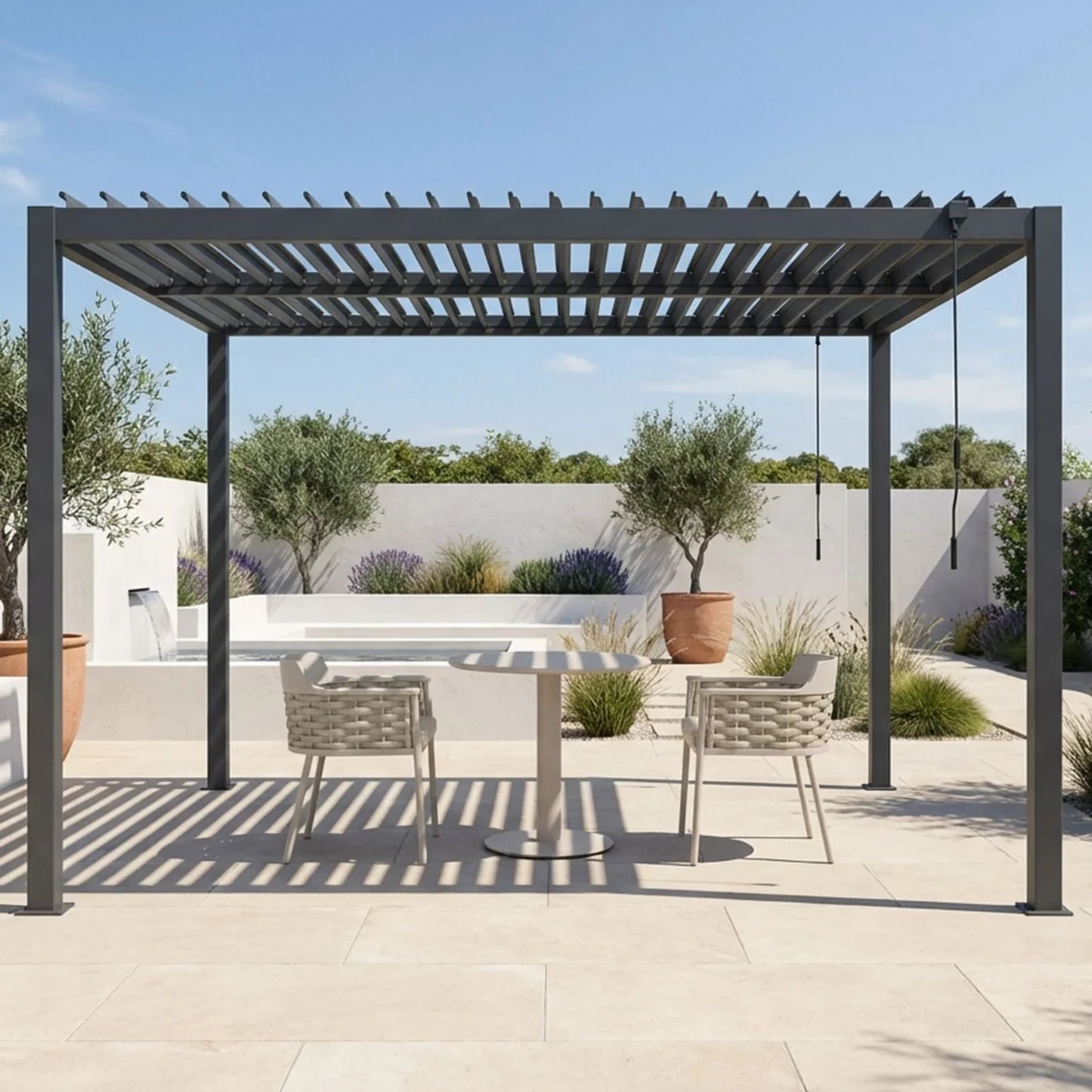 Riva LED 3x3 Pergola without blinds