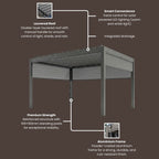 Royal LED 3x3 Pergola without blinds