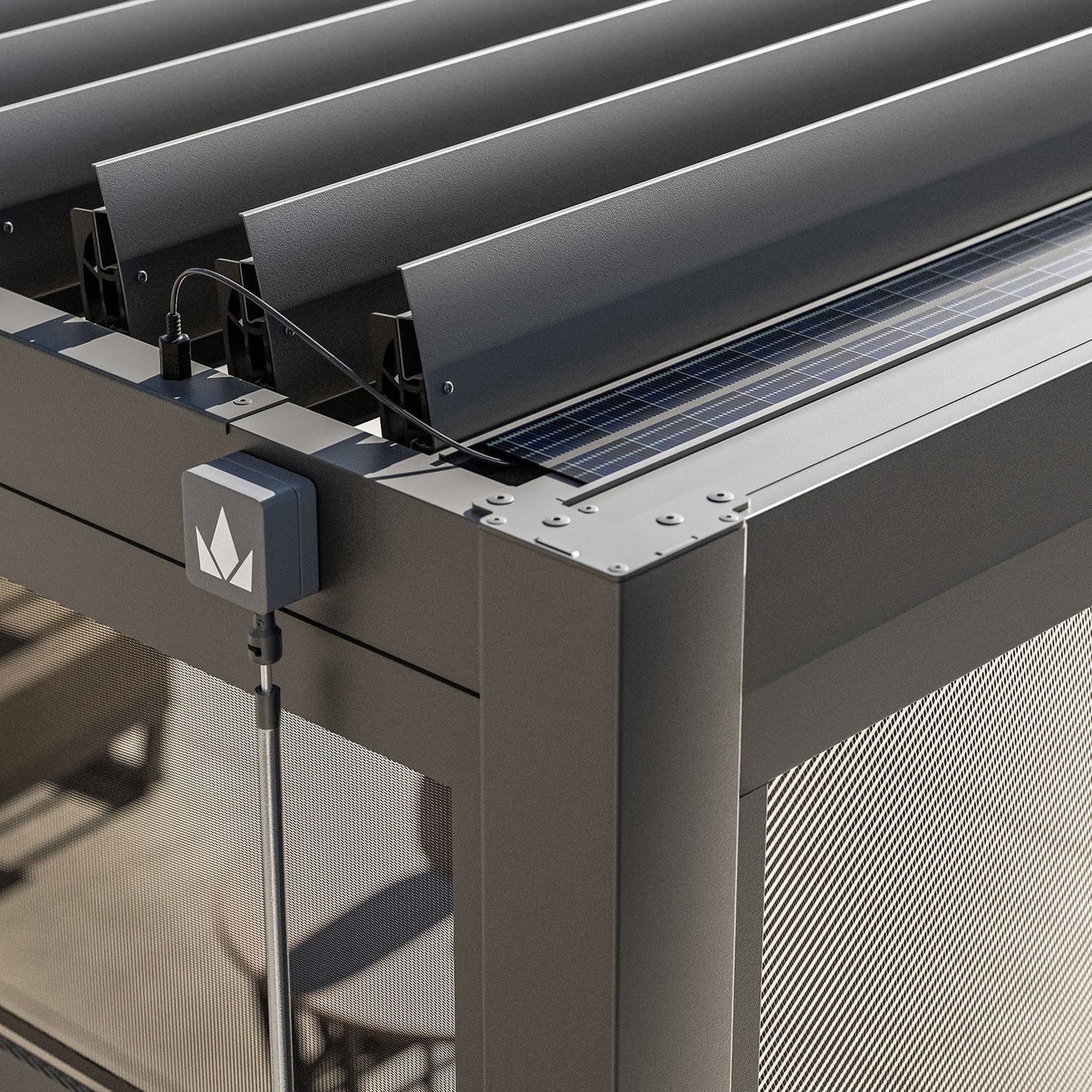 Royal LED 4x3 Pergola with blinds