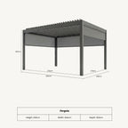 Royal LED 4x3 Pergola with blinds