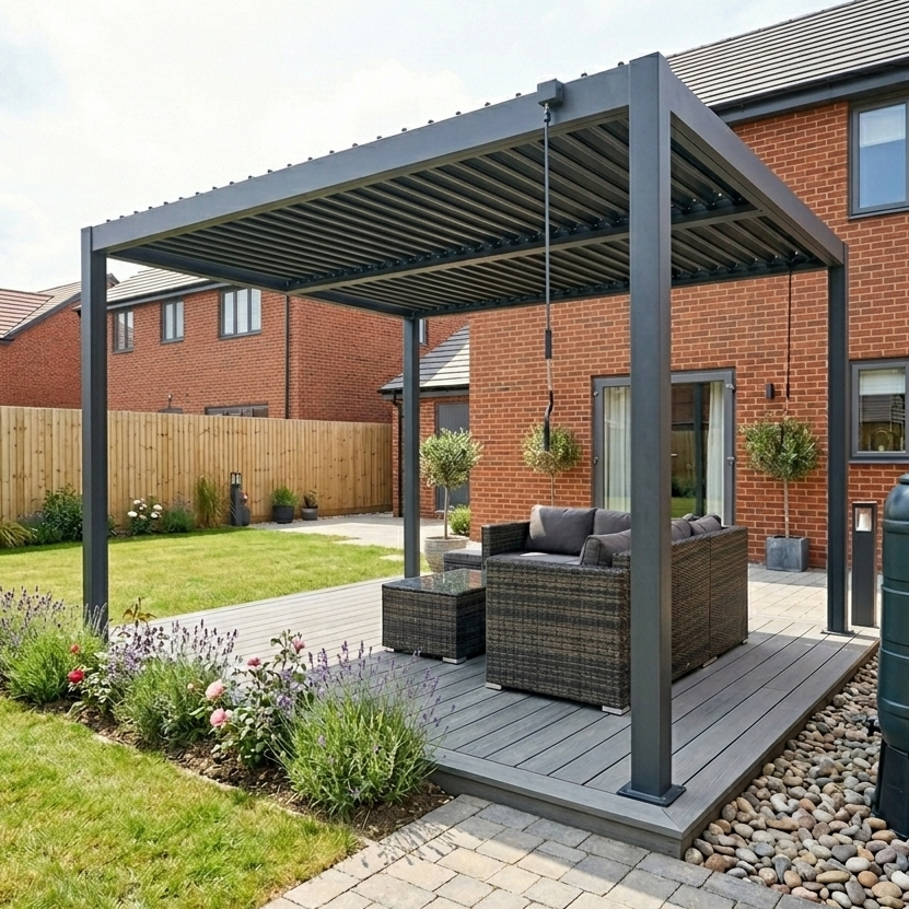 Riva LED 3x3 Pergola without blinds