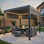 Royal LED 4x3 Pergola with blinds