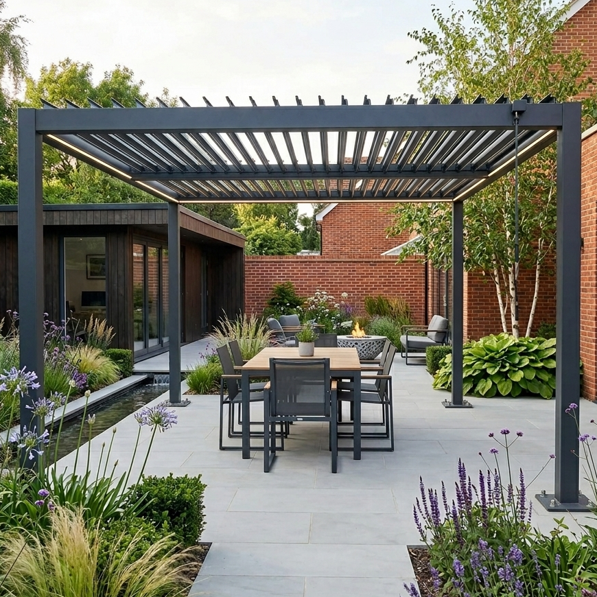 Riva LED 4x3 Pergola without blinds